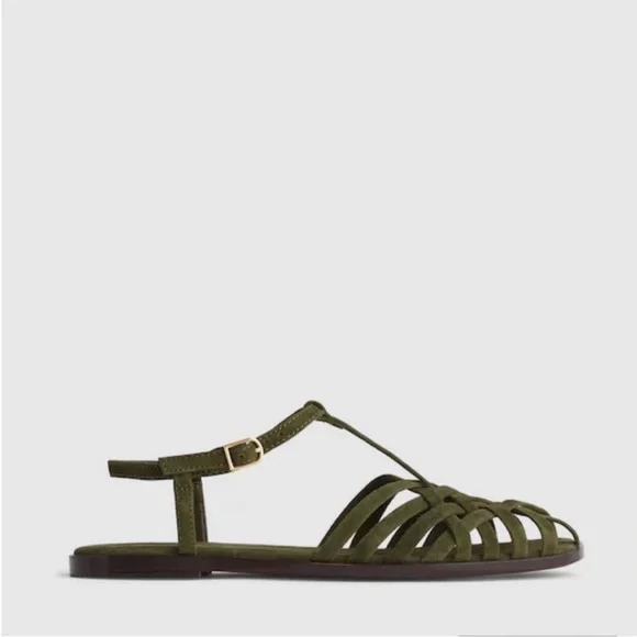 Madewell Olive Braided Suede Sandals - Picture 2 of 3